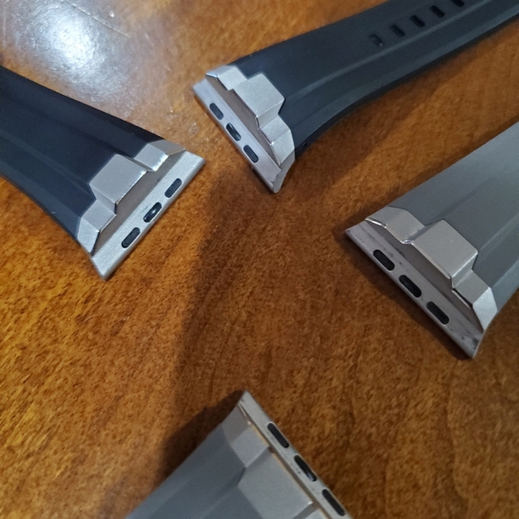2 bands for Apple watch. Both black and gray. See pics for specs on size/watch - Picture 4 of 5